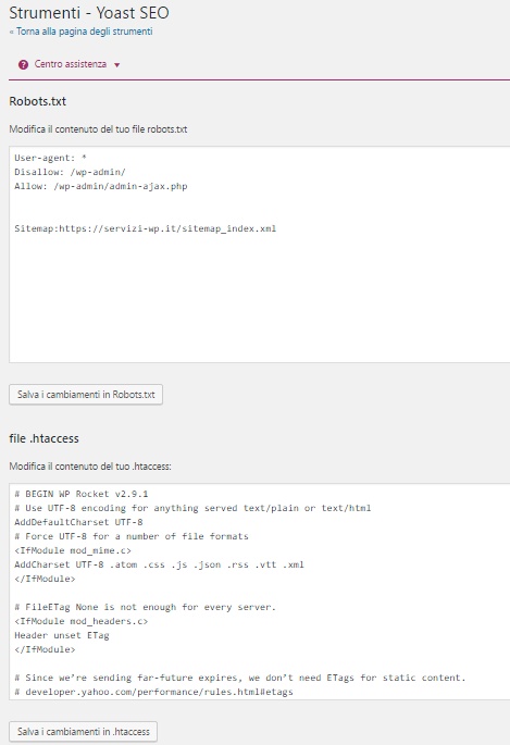 modifica file yoast SEO