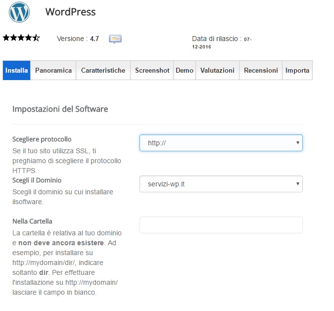 Impostazioni WordPress