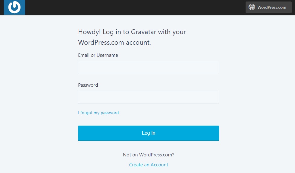 gravatar login